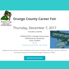 Orange County Career Fair Flyer Image