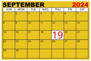 Deadline Calendar September 2024