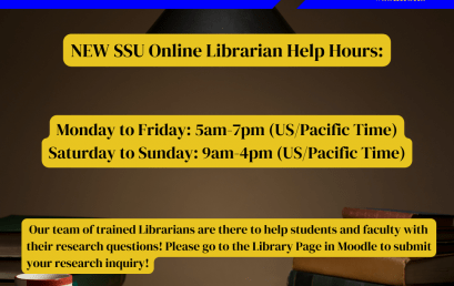 New SSU Online Librarian Help Hours