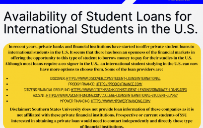 Availability of Student Loans for International Students in the U.S.