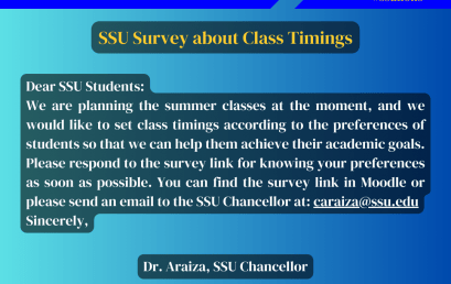 SSU Survey about Class Timings