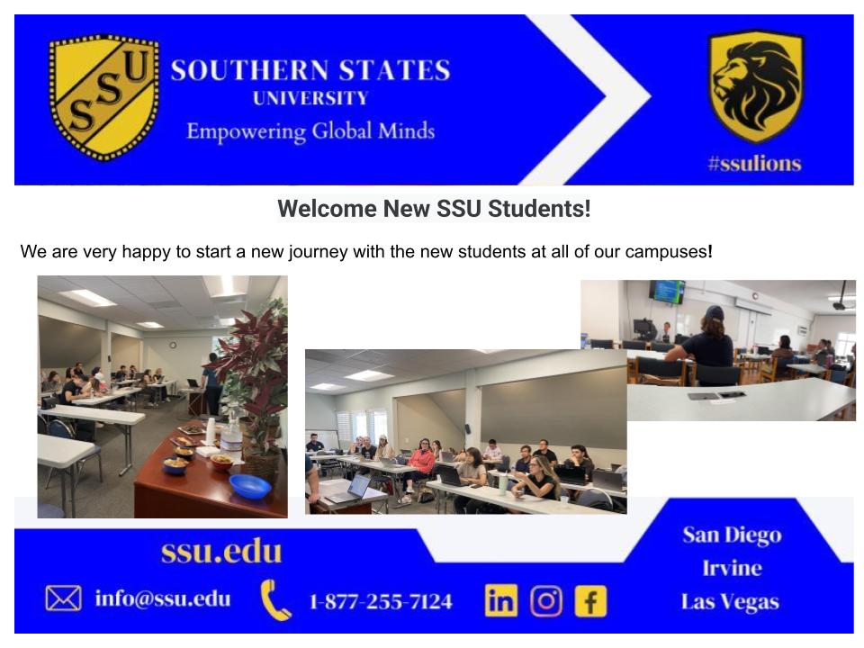Welcome New Students Summer 2025