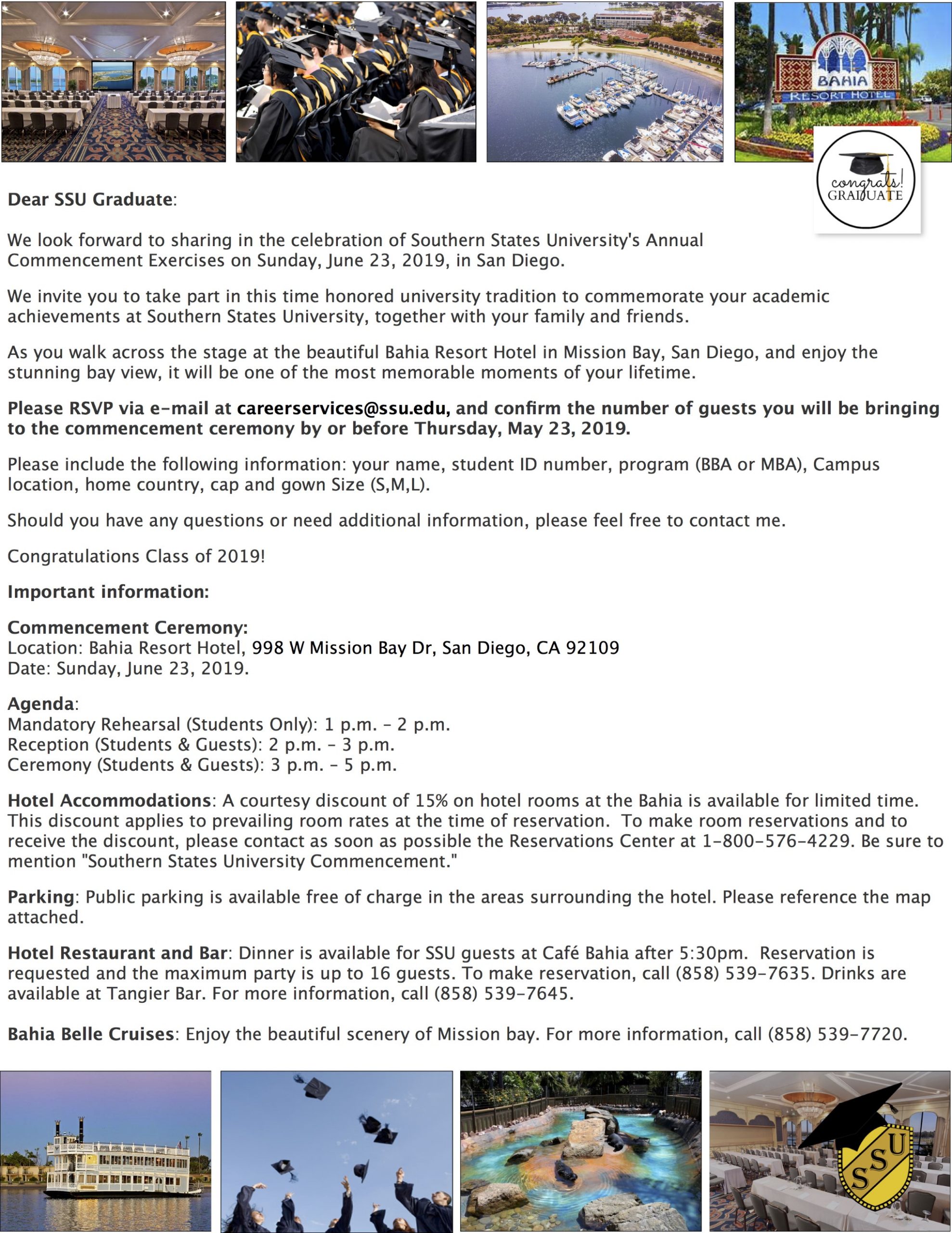Invitation Approved Commencement 2019 Image