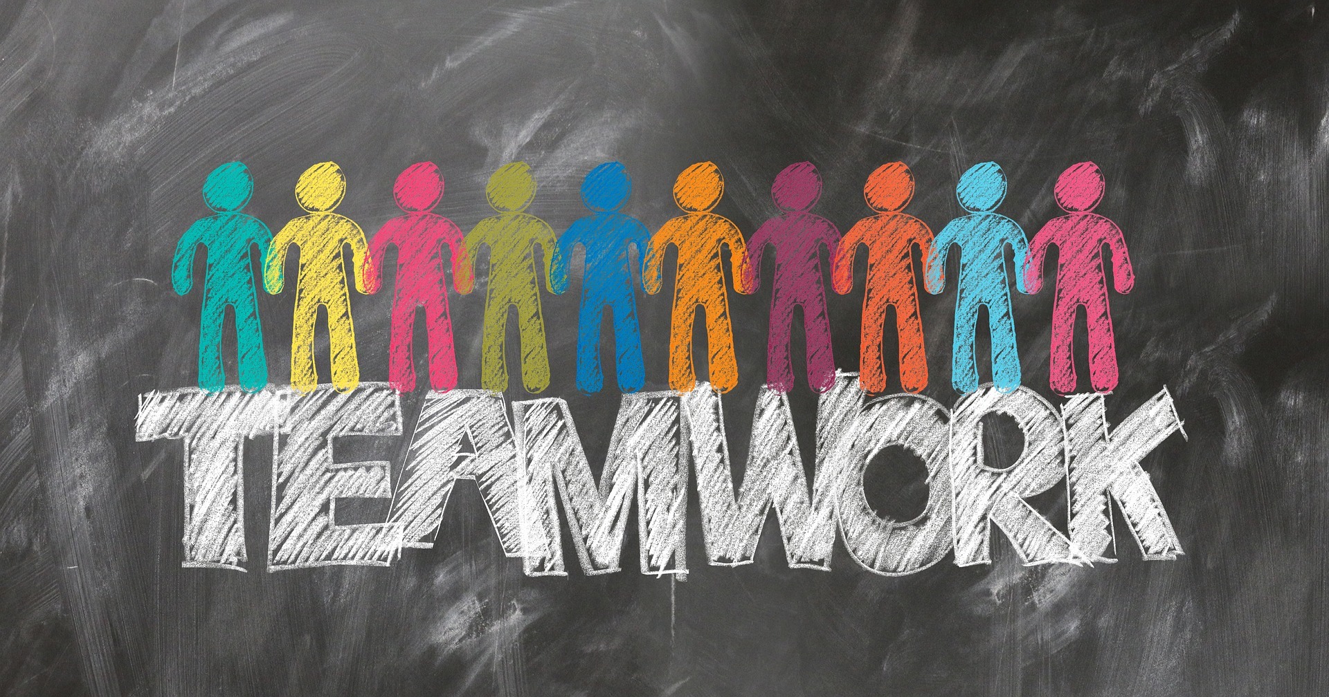 Teamwork Chalkboard Sign Image