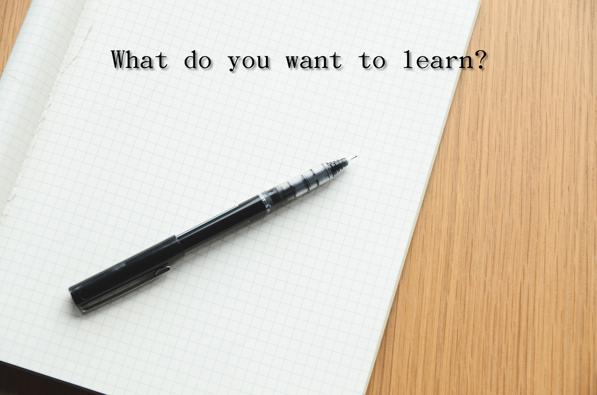 What Do You Want To Learn Image