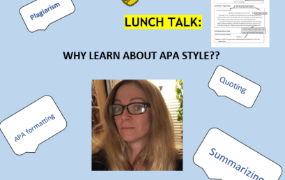 Lunch Talk: Why Learn About APA Style?