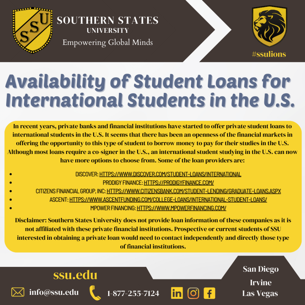SSU Availability Of Student Loans