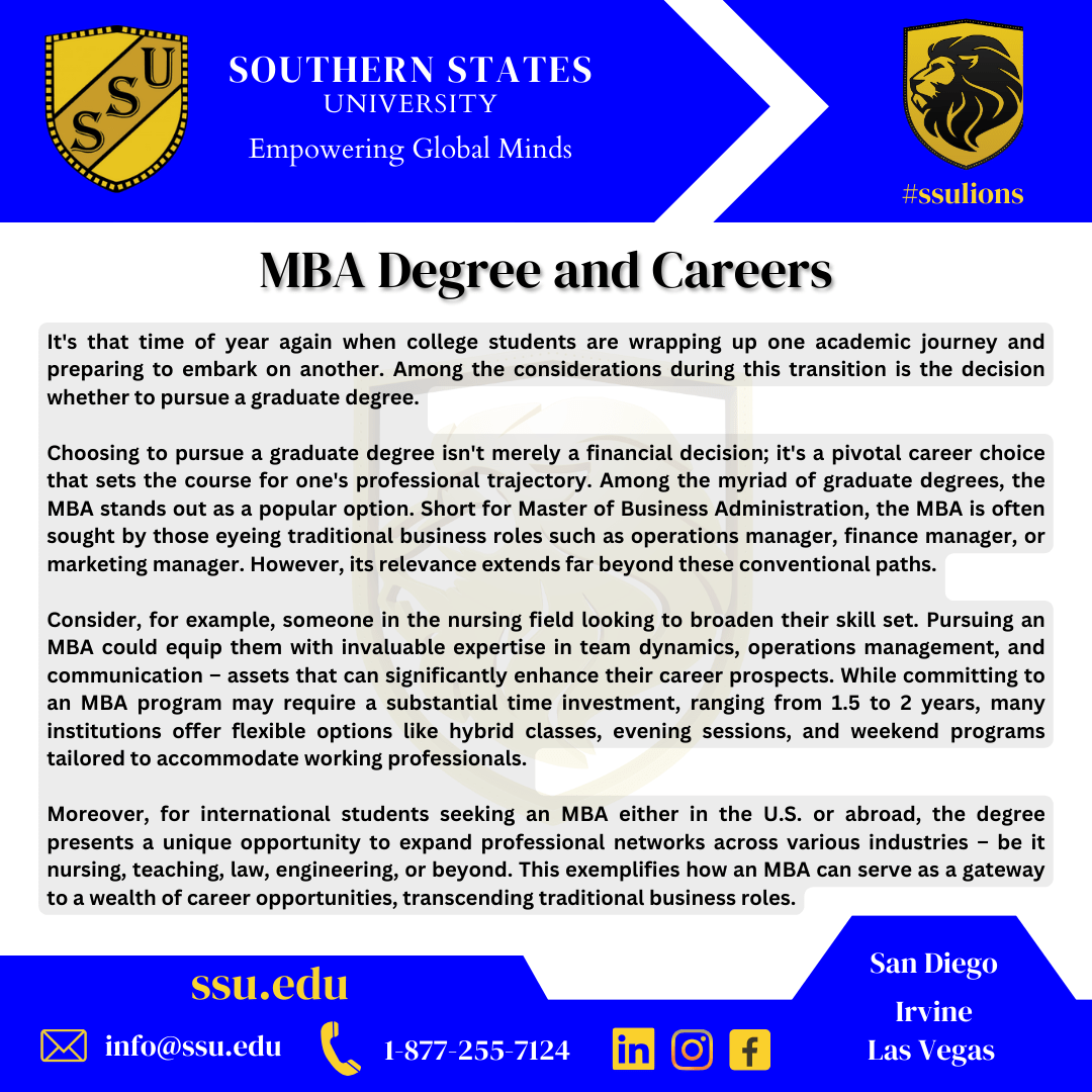 MBA Degree and Careers