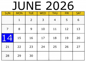 Deadline Calendar - Summer 2026
